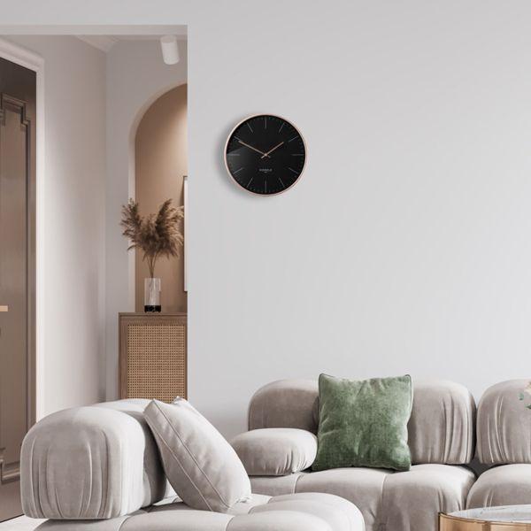 Image du produit Kienzle DCF Funk-Wanduhr rose gold / schwarz, 25 cm (25 cm)