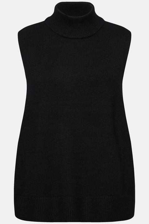 Produktbild Ulla Popken Pullunder, offene Seitennähte, Stehkragen, ärmellos (54)