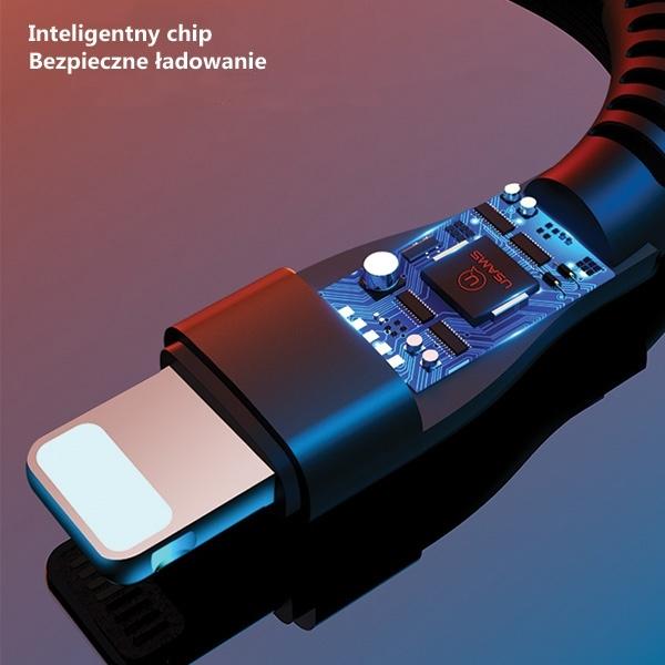 Produktbild Usams USB-A to Lightning 1.2m Blue Cable (63781-uniw) (1.20 m, USB 3.0)