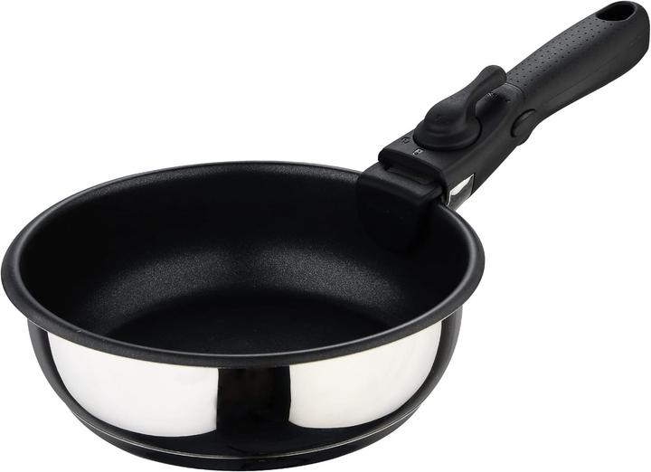 Bergner Vierteiliges Kochgeschirr-Set (Koekenpan, Roestvrij staal, 18 x 6 cm)