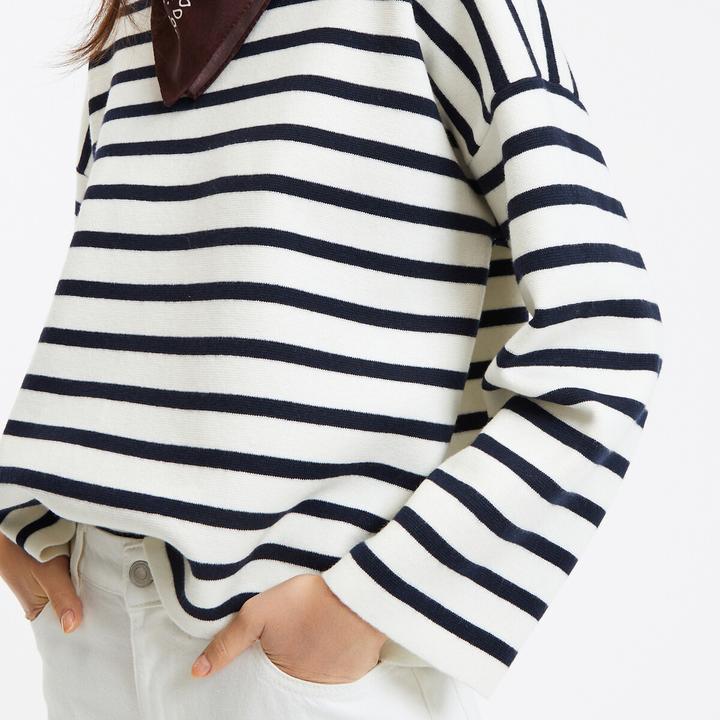 Produktbild La Redoute Collections Gestreifter Pullover mit Rundhalsausschnitt (XXL)