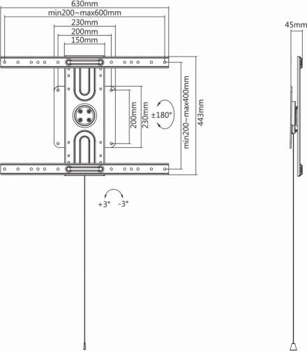 Immagine prodotto Sbox TV Supporto fisso per TV LED a schermo piatto 37"-70" 50kg PLB-1246F (Muro, 70", 50 kg)