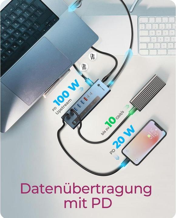 Productafbeelding Icy Box IB-HUB1743-CPD (USB-A, USB-C, 9 ports)