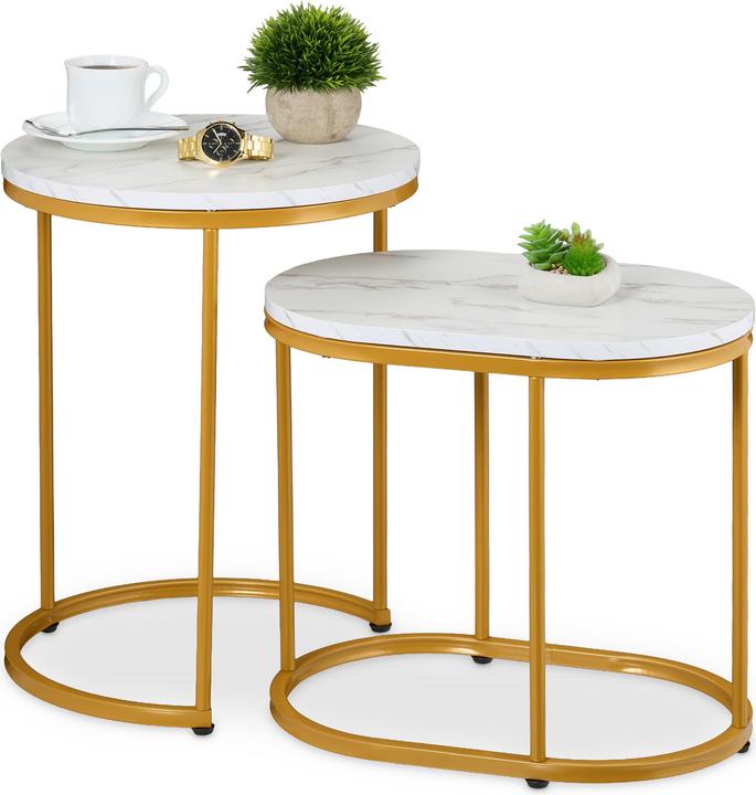 Actual product image Relaxdays 2-piece side table set