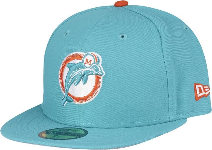 Actual product image New Era 59Fifty Cap - NFL RETRO Miami Dolphins aqua (7 5/8)