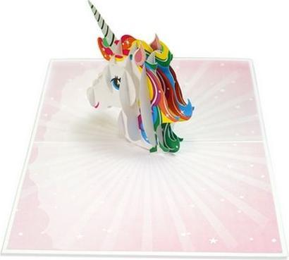 Actual product image MU Classic 3D Pop-Up Birthday greeting card - Unicorn (1 pcs.)