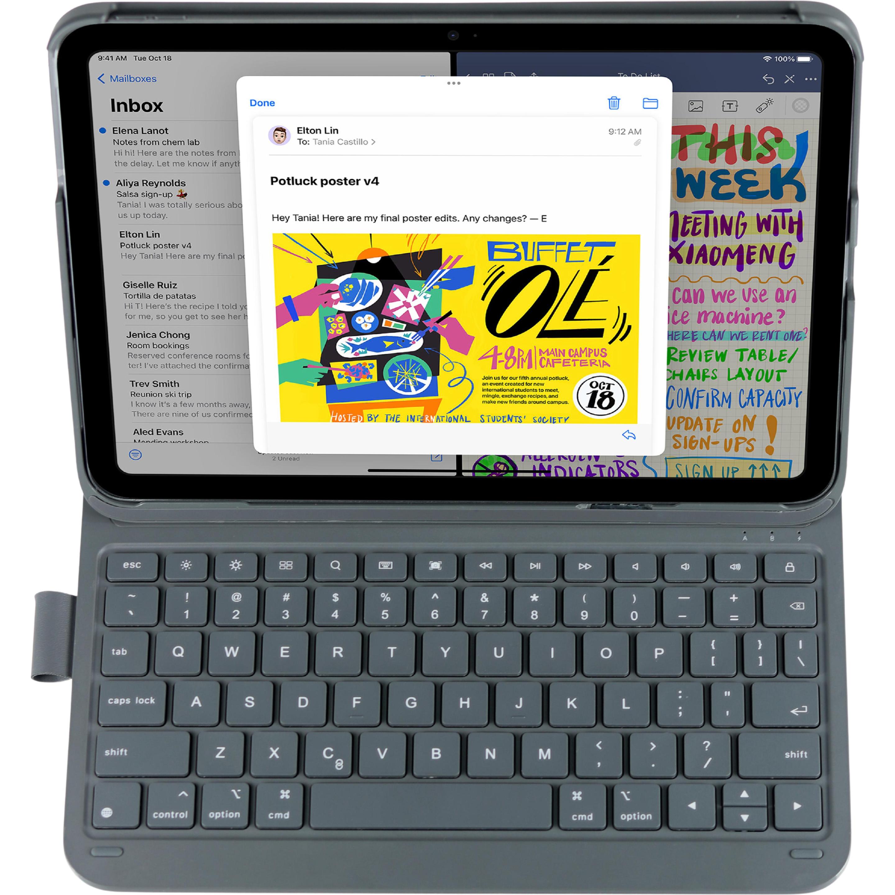 Thumbnail - Deqster SLIM PRO KEYBOARD 10.9IN/11IN (DE), Tablet Tastatur, Grau