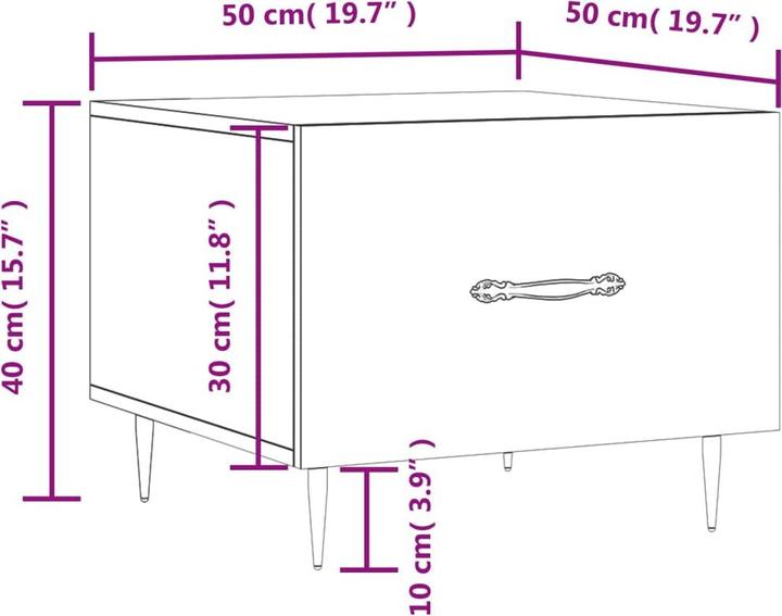 Produktbild vidaXL Couchtisch (50 x 50 x 40 cm)