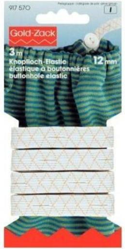 Immagine prodotto Prym Elastico per asole, bianco 12 mm, cartoncino 3 m