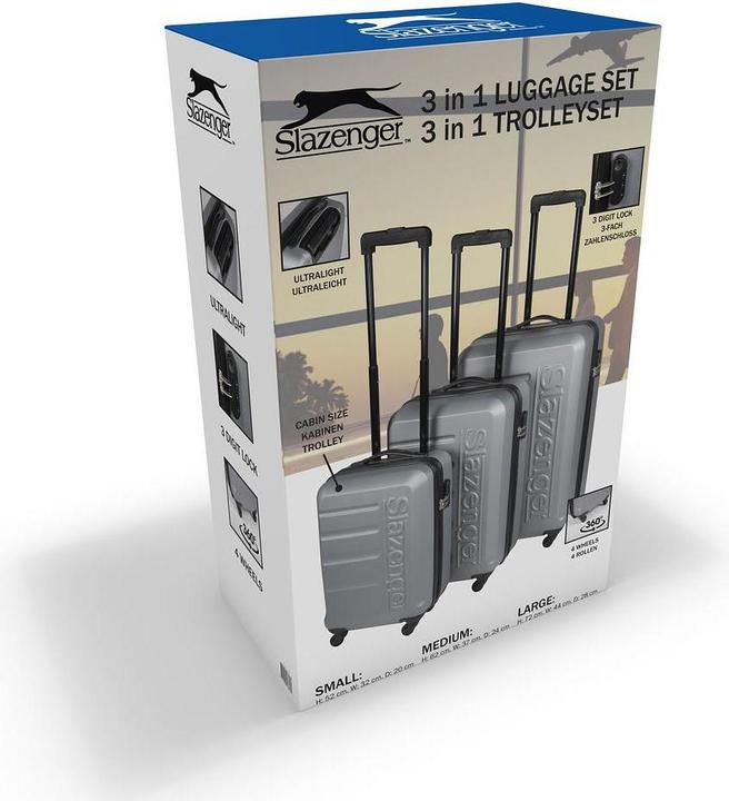 Actual product image Slazenger Trolley Set 18/22/26" ABS 3pcs