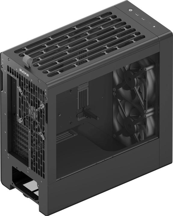 Produktbild Havn BF 360 Flow PC-Gehäuse, Midi-Tower, E-ATX, Tempered Glass - schwarz (E-ATX, ATX, mATX, Mini-ITX)