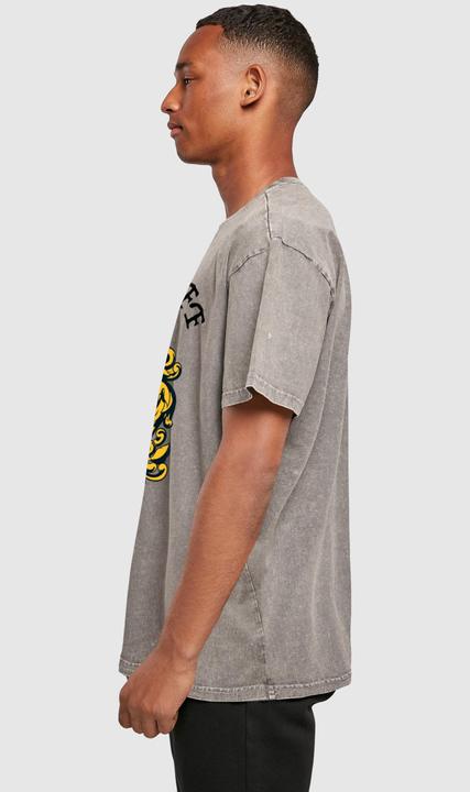 Produktbild Absolute Cult Harry Potter - Hufflepuff Crest Acid Washed Oversized Tee - 114717 (L)