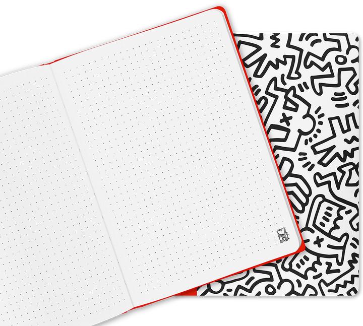 Image du produit Caran d'Ache Keith Haring Notizbuch Sonderedition (A5, Pointillés, Couverture rigide)