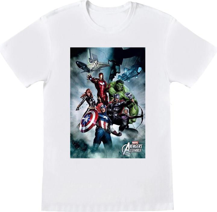 Immagine prodotto Avengers Assemble Team Montage Maglietta Ragazzi (140, 146)
