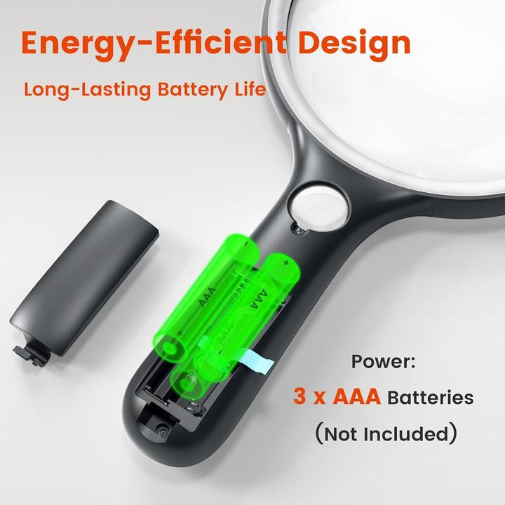 Produktbild Kibtoy Leselupe mit 10-fach Vergrösserung & LED-Licht