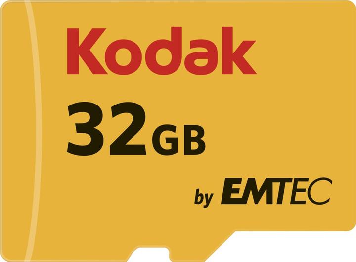 Actual product image Emtec Kodak flash memory card (microSDHC/SD adapter included) (32 GB, microSDHC, U3, UHS-I)