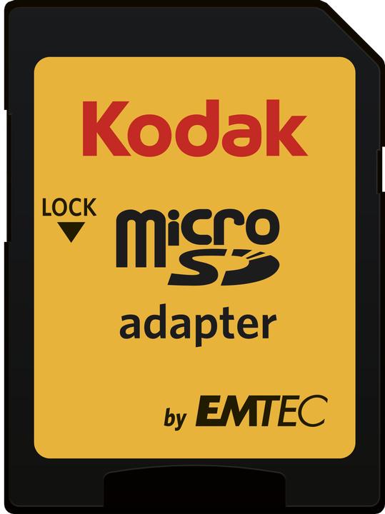 Actual product image Emtec Kodak flash memory card (microSDHC/SD adapter included) (32 GB, microSDHC, U3, UHS-I)