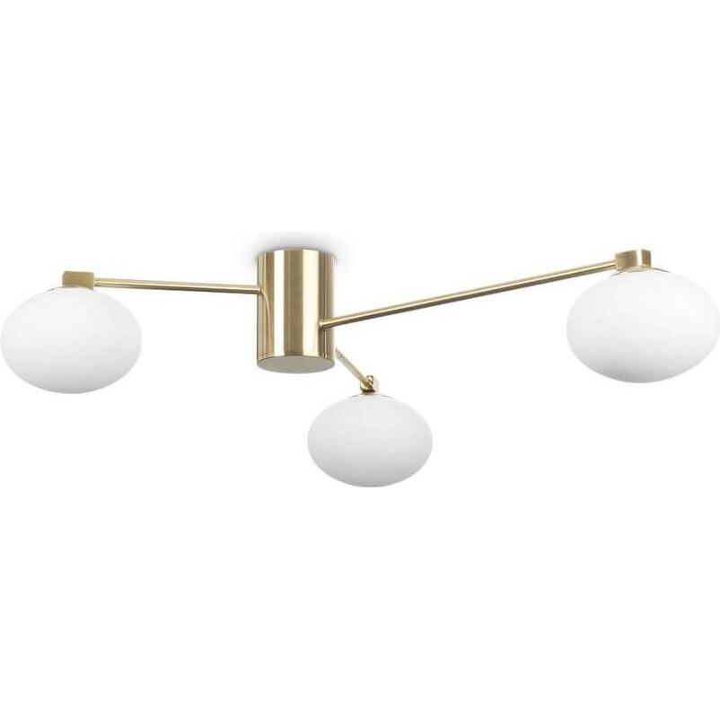 Ideal lux, Wandleuchte + Deckenleuchte, HERMES G9 Deckenleuchte 3x ⌀900mm dimmbar Messing warmweiss 288260 (370 lm, G9)