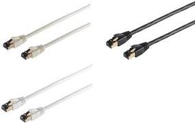 Actual product image Shiverpeaks BASIC-S patch cable, Cat. 8, F/FTP, 0.25 m, gray RJ45 plug (F/FTP, CAT8.1, 0.25 m)