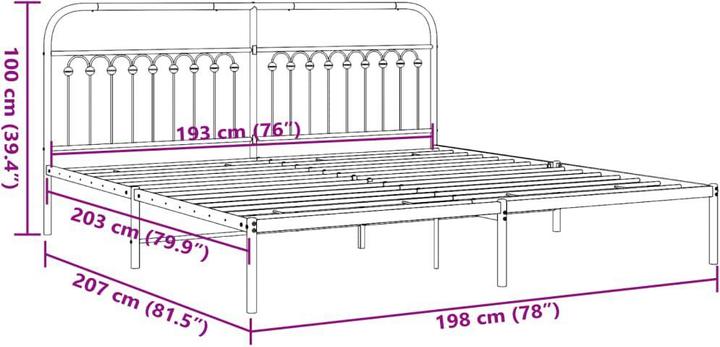 Image du produit vidaXL Bettgestell (193 x 203 cm)
