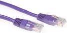 Produktbild ACT Purple 3 meter U/UTP CAT5E patch cable with RJ45 connectors. Cat5e u/utp purple 3.00m (U/UTP, CAT5e, 3 m)