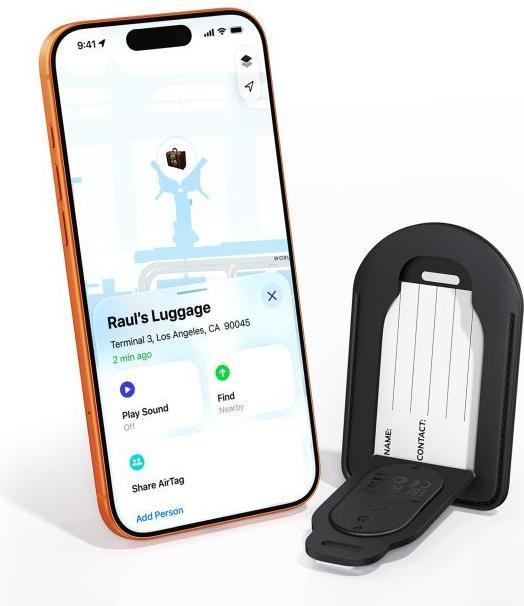 Produktbild Acefast ACEPOSITION S5 Bluetooth GPS Tracker Kofferanhänger Apple Find My kompatibel PU Leder (Apple, iOS)