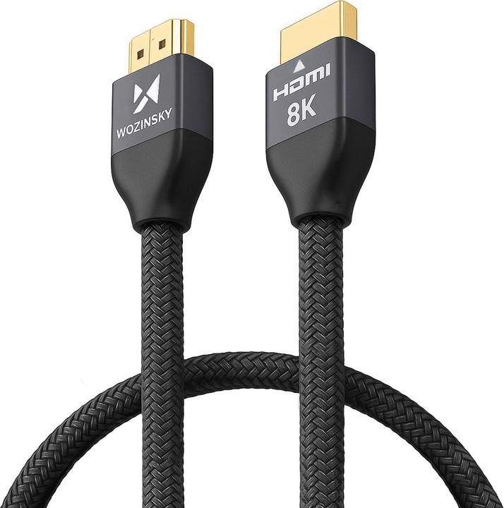 Immagine prodotto Wozinsky cavo HDMI 2.1 8K 60 Hz 48 Gbps / 4K 120 Hz / 2K 144 Hz 1 m Argento (WHDMI-10) (1 m, HDMI, 2.1)