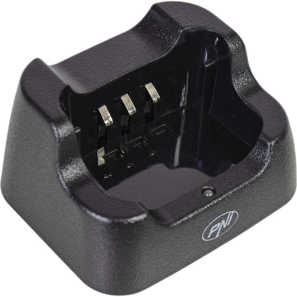 PNI WCR15 Ersatzladegerät für PMR R15 Funkgeräte, Walkie-Talkie, Schwarz