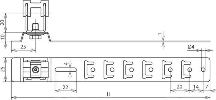 Produktbild Dehn Dachleitungshalter UNIgrip Cu H 20mm Rd 206207 (Sonstige)