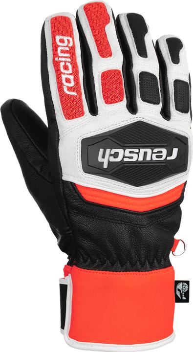 White, Black, Fluo Red