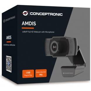 Thumbnail - Conceptronic Amdis (2 Mpx), Webcam, Schwarz