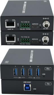 Image du produit Tesca Extendeur USB 3.0 sur câble Cat6A jusqu'à 100m, USB 3.2 Gen1 - 5 Gbps avec data