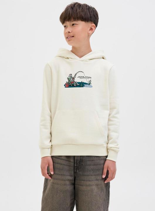 Actual product image Jack & Jones Jorskull Nature Sweat Hood Sn Jnr (176)