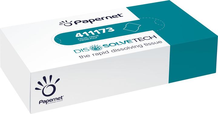 Actual product image Papernet 2-lg cellulose, 40 boxes of 100 sheets, 21x20cm SUPERIOR DISSOLVE White