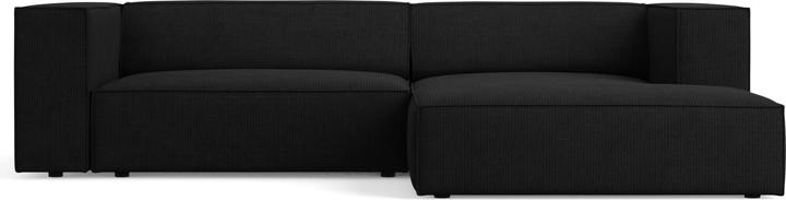 Actual product image Cosmopolitan Design Right Corner Sofa, "Arendal", 3 Seats, Black, 224x166x70 Made in Europe (3-seater, Corner sofa)