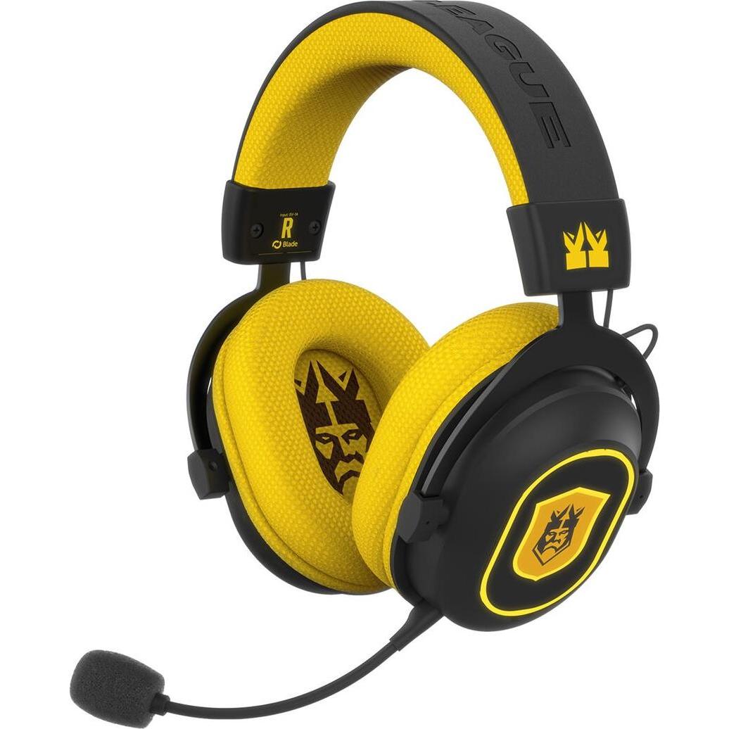 Blade Auriculares Gaming Kings League (Kabelgebunden, Kabellos), Gaming Headset, Schwarz, Mehrfarbig