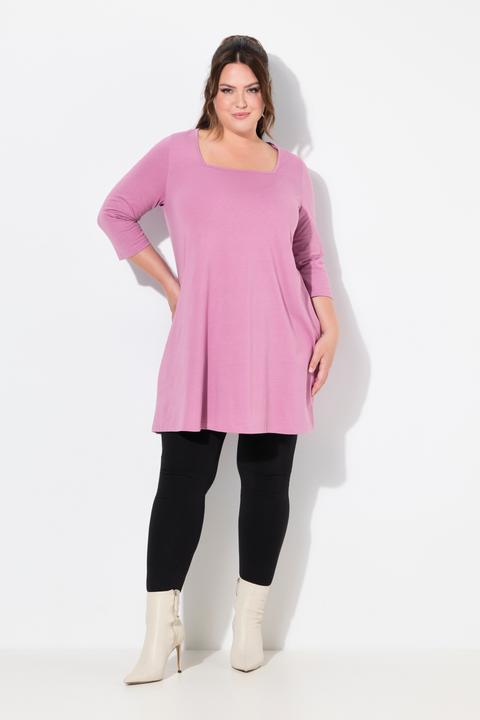 Produktbild Ulla Popken Longshirt, A-Linie, Carré-Ausschnitt, 3/4-Arm (50, 52)