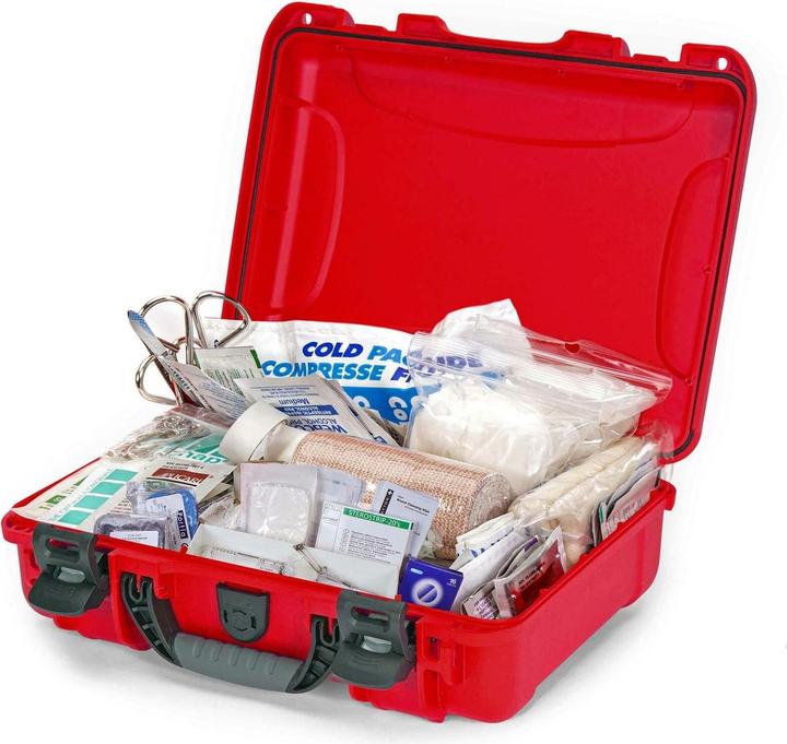 Produktbild Nanuk Case 910 w/ First Aid Logo Red Interior 335x234x97mm (Fotokoffer, 14.25 l)