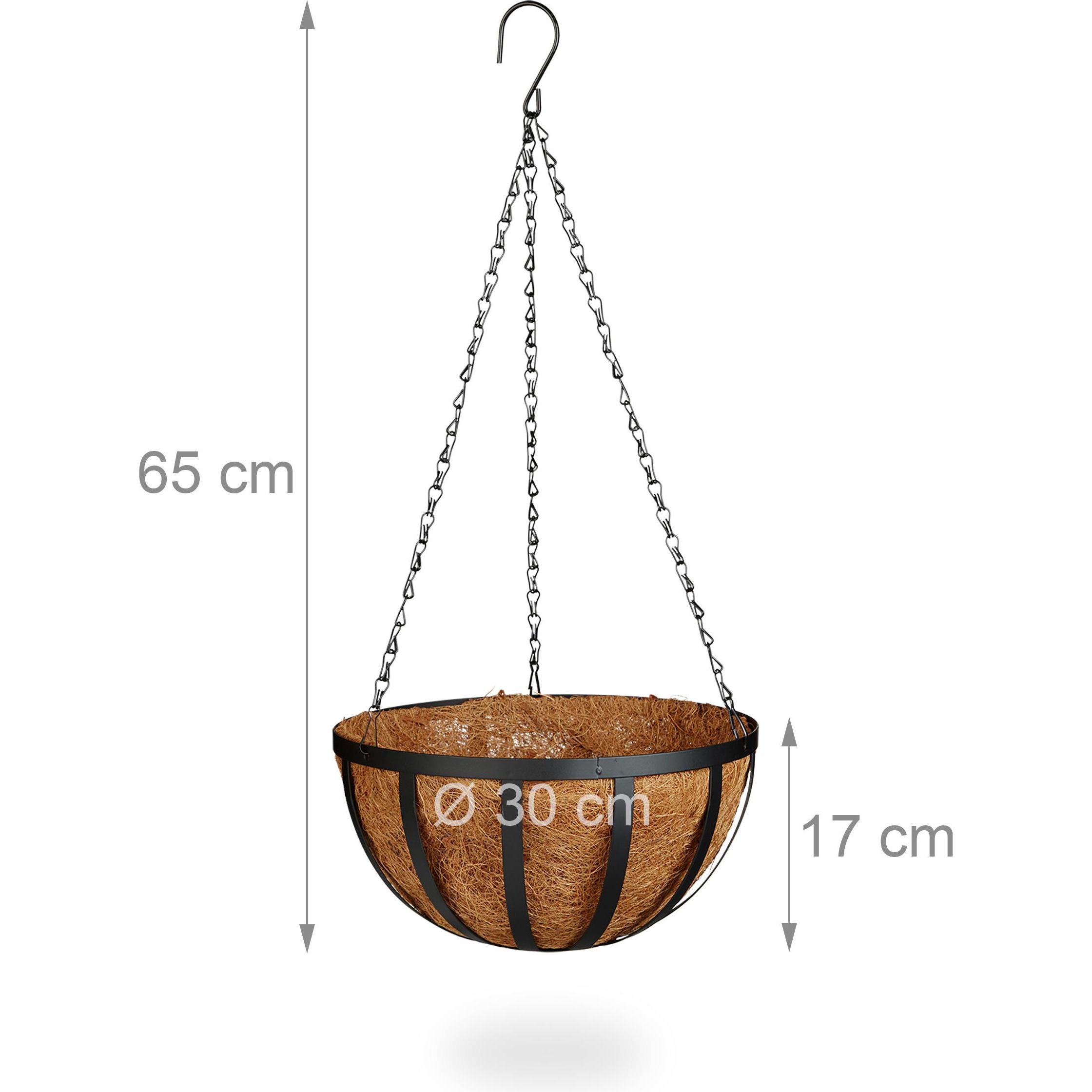 Thumbnail - Relaxdays, Blumentopf, Blumenampel (30 cm)