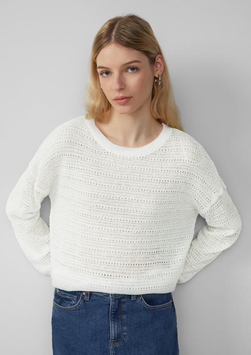 Produktbild S.Oliver Strickpullover leichter Pullover mit Ajourmuster (XXL)