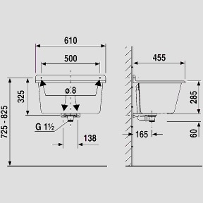 Produktbild Sanit Waschbecken (330 mm, 610 mm)