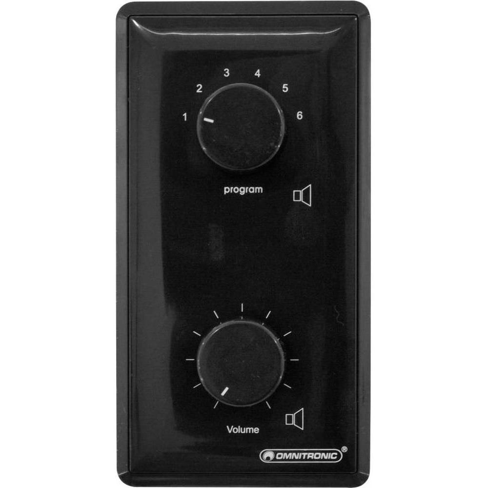 Omnitronic ELALSRegler/ProgWähler sw, Lautsprecher Bauteile, Schwarz