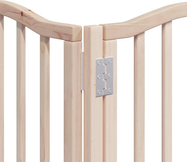 Produktbild vidaXL Hundetor mit Tür Faltbar Absperrgitter Hunde Schutzgitter 9-tlg. Holz (50 cm)