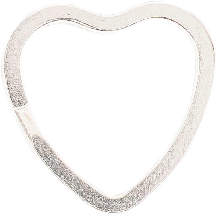 Actual product image Rico Heart key ring, silver 32 x 32 mm