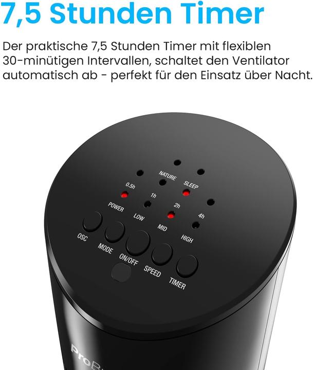 Produktbild Breeze Oszillierender Turmventilator (54 dB)