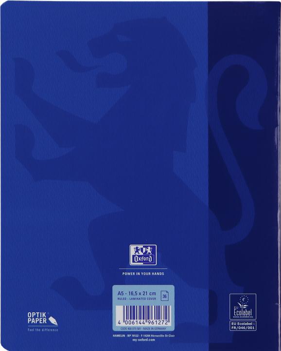 Actual product image Oxford Exercise book (A5, Lined, Hardcover)