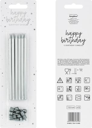 Immagine prodotto Partydeco Candele di compleanno (12 x)