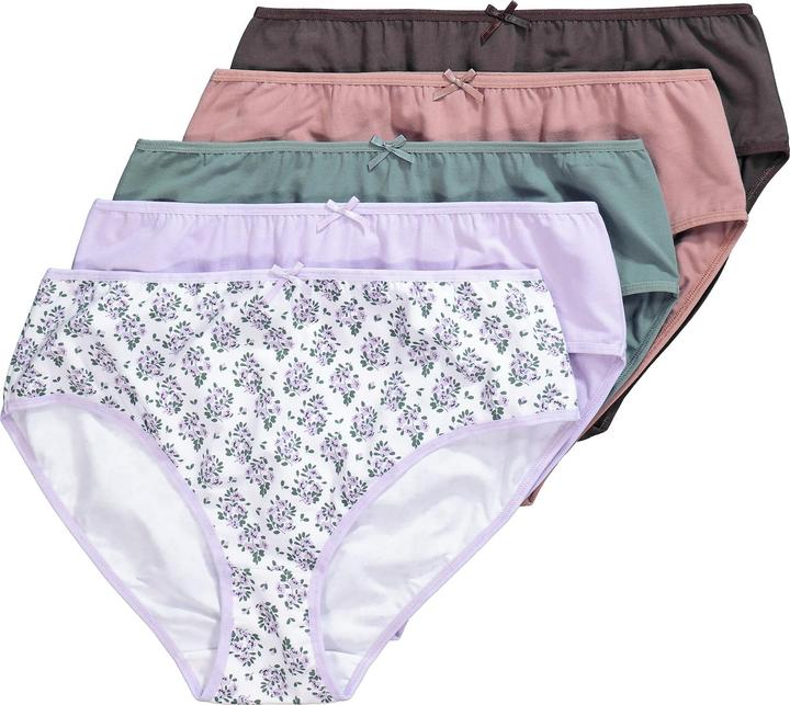 Produktbild Ulla Popken Midislips, 5er-Pack, Muster/einfarbig (58, 60, 5er Pack)