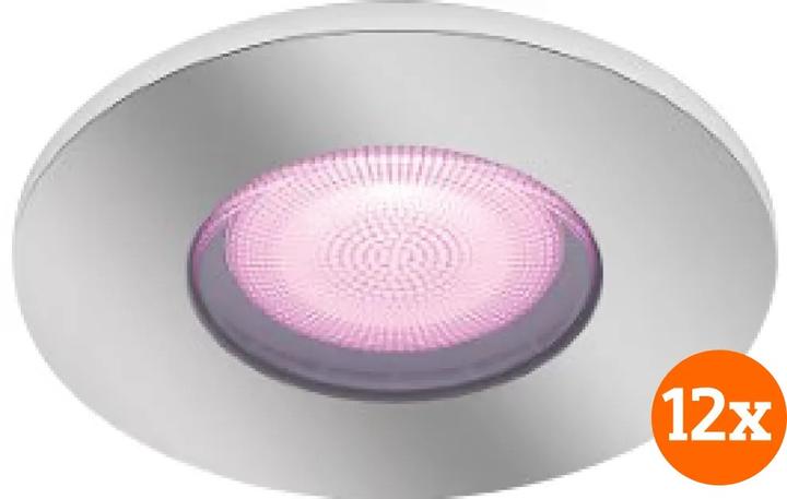 Produktbild Philips Hue Xamento badkamer inbouwspot White and Color - Chroom - Rond 12-pack