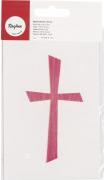 Rayher Motivo a cera croce, rosa, 1 pezzo